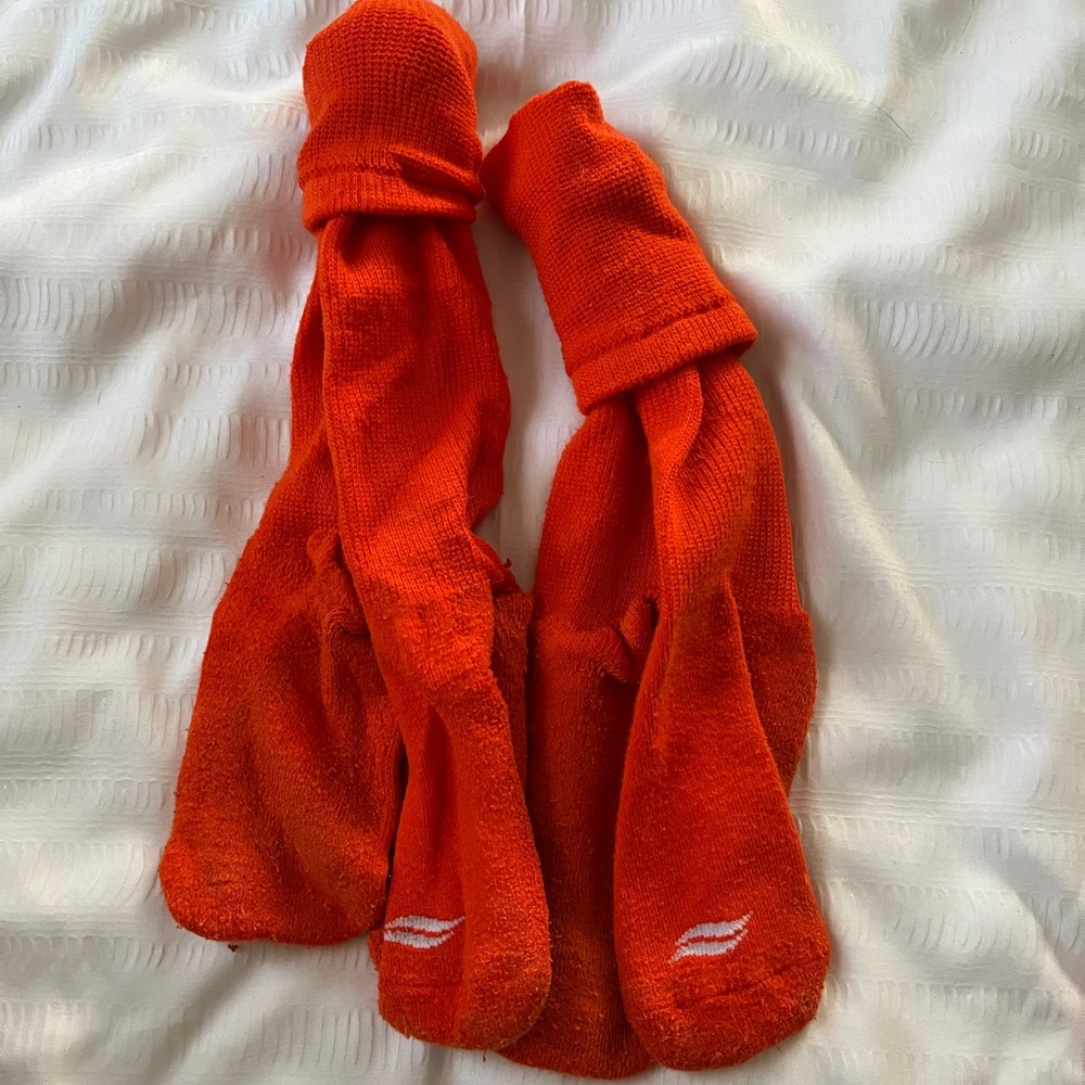 Orange softball socks
